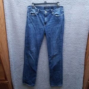 Lucky Brand Women's 12 Blue Jeans Brooke Straight Cotton Blend 33" 31" 9.75"
